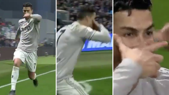 Cristiano Ronaldo Combines His 'Sí' Celebration With Paulo Dybala's 'Dybalamask' After Scoring