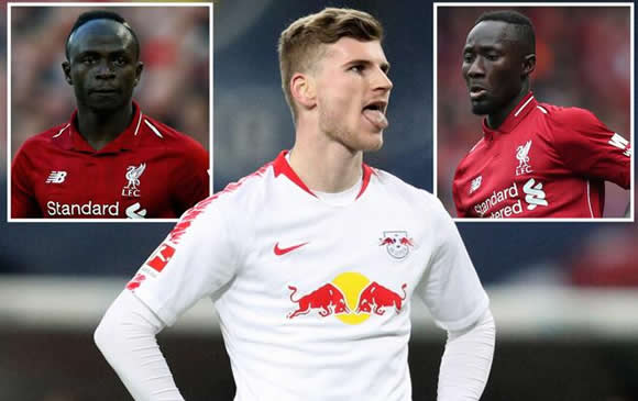 Sadio Mane and Naby Keita urge RB Leipzig striker Werner to join Liverpool amid transfer interest
