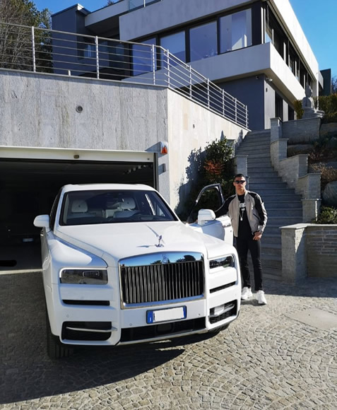 Cristiano Ronaldo poses with £330,000 Rolls-Royce Ghost and declares 'work done'