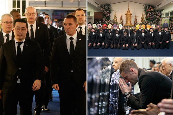 Vardy and Morgan among Leicester players and staff in Thailand for late owner Vichai's cremation