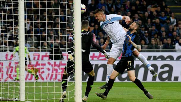 Inter 0 Lazio 1: Milinkovic-Savic header boosts Champions League hopes