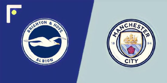 Brighton vs Man City - Izquierdo absent as Brighton host title-chasing Man City
