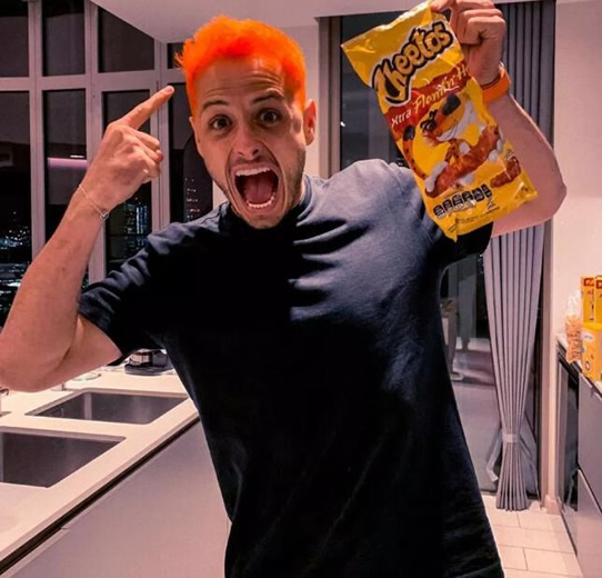 West Ham's Javier Hernandez debuts bizarre new 'Cheetos' hair-do… and wife Sarah loves it