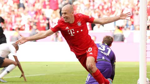 Bayern Munich 5-1 Eintracht Frankfurt: Robben and Ribery strike to seal seventh consecutive Bundesliga title