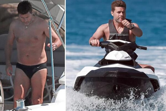 Spurs chief Pochettino relaxes in Speedos on yacht as he aims to make splash in transfer market