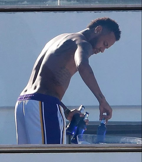 OH BEER Barcelona confirm Neymar wants return but club not interested, putting future of PSG star in limbo as he swigs on bottle in sun with pals