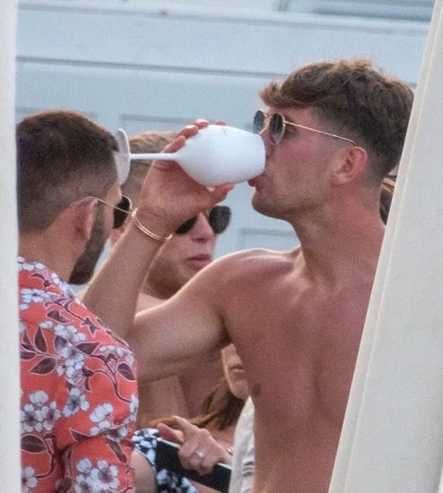 STONED Man City star John Stones parties in Ibiza with footie pals after brawl broke out among group