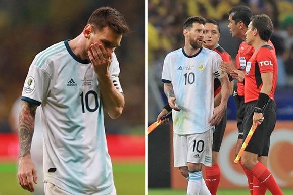 Argentina star Lionel Messi in x-rated 'bulls**t' referee rant after Copa America exit