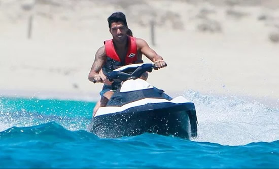 Lionel Messi, Luis Suarez and Co relax with stunning Wags on luxury yacht after Barcelona star's run-in at night club