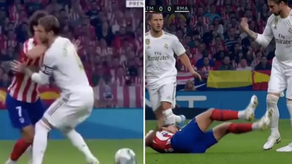Sergio Ramos Absolutely Nails Joao Felix During Madrid Derby