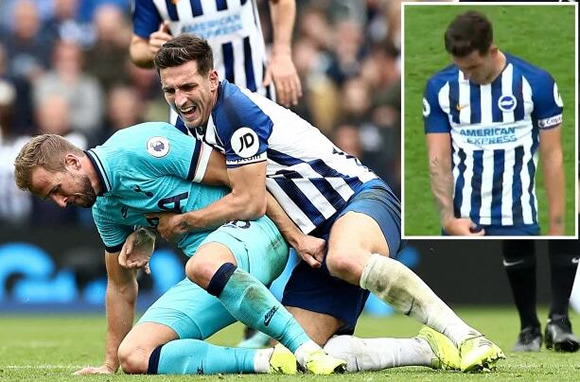 Kane and Dunk clash as Brighton star appears to claim Spurs skipper tried to pull his 'penis off'