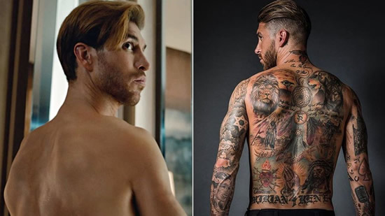 Sergio Ramos reappears on Instagram without back tattoos