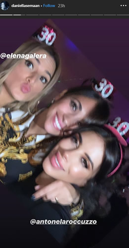 Barcelona Wags including Messi’s wife Antonella celebrate as Luis Suarez throws huge 30th bash for beloved Sofia Balbi