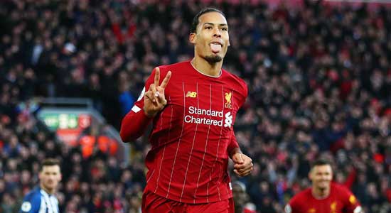 Liverpool 2-1 Brighton and Hove Albion: Van Dijk at the double but Alisson sent off as Reds equal record
