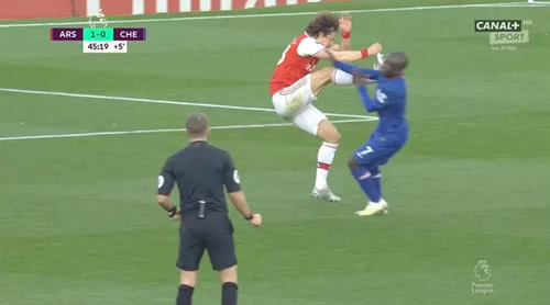David Luiz 'Almost Killed' N'Golo Kante And Didn't Get A Red Card