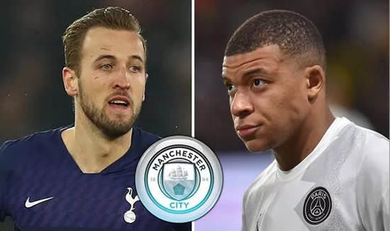 Man City have Kylian Mbappe and Harry Kane on Sergio Aguero transfer replacement watchlist