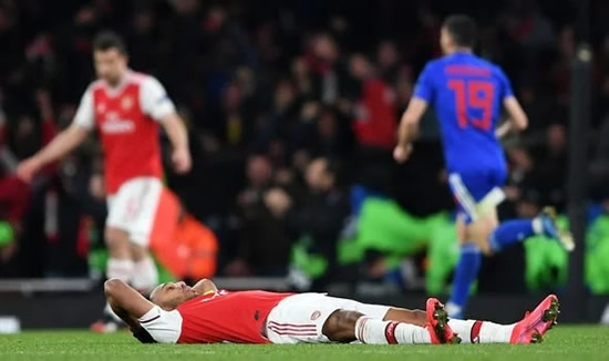 Arsenal star Aubameyang near to tears and left feeling 'very bad' by shock Olympiakos miss