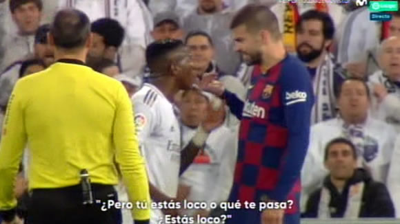 Pique to Vinicius: Are you crazy? What's wrong with you?