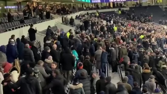 Eric Dier jumps into stands to confront Tottenham fans who insulted him