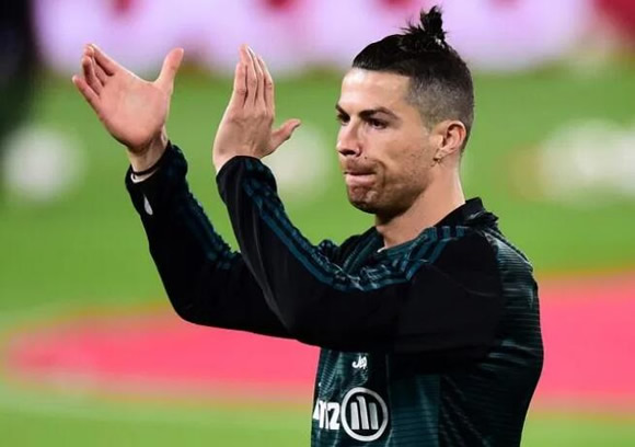Cristiano Ronaldo high-fives non-existent fans as coronavirus sees Juventus win over Inter played behind closed doors