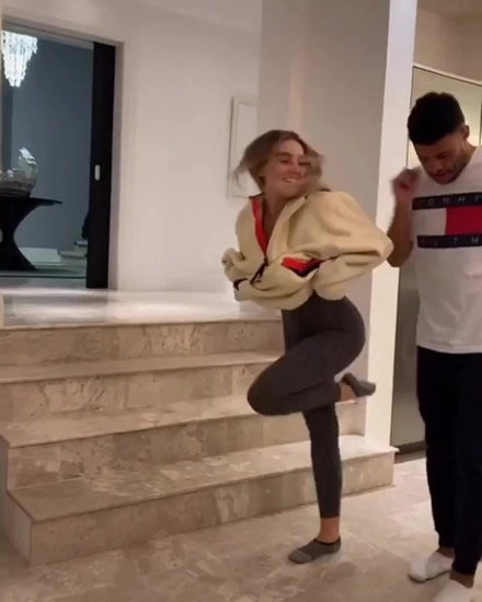 Alex Oxlade-Chamberlain and girlfriend Perrie Edwards keep busy during self-isolation with amazing TikTok challenge
