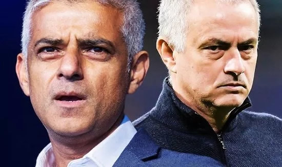 Tottenham boss Jose Mourinho furiously blasted by London Mayor Sadiq Khan