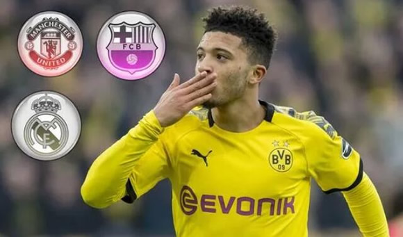 What Man Utd think about Real Madrid and Barcelona fighting for Jadon Sancho transfer