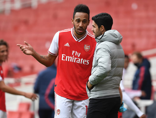 Arsenal boss Mikel Arteta ‘positive’ over contract talks with Pierre-Emerick Aubameyang who’s ‘very happy’ at club