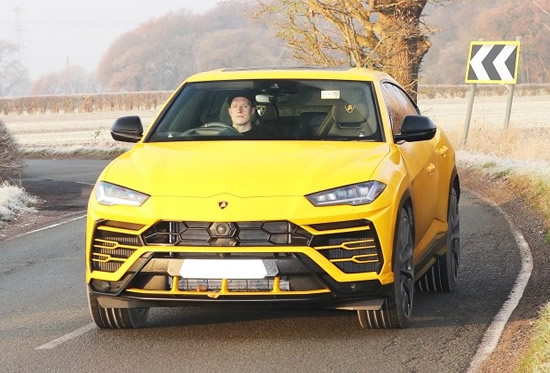 BIT OF ALL WHITE Man Utd star Jones has yellow wrap taken off £160,000 Lamborghini Urus as he puts car up for sale
