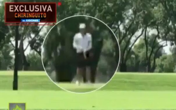 Watch as Gareth Bale plays golf in Spain just hours before Real Madrid’s defeat at Man City after REFUSING to travel