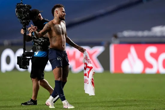 NEY BOTHER Neymar could be BANNED for Champions League final after swapping shirts with Halstenberg following PSG’s win vs Leipzig