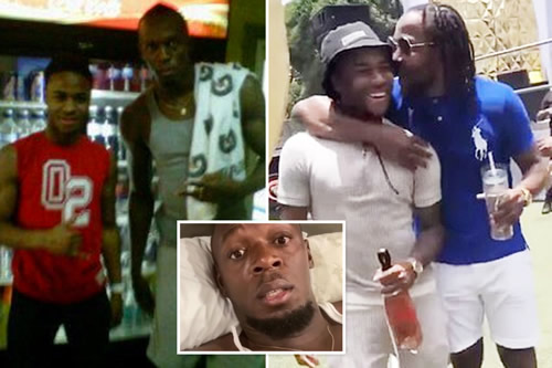 Raheem Sterling hit with Covid scare after partying with Usain Bolt before sprinter ‘tested positive’