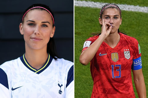Alex Morgan reveals she’s being roasted by Tottenham team-mates over infamous World Cup tea celebration