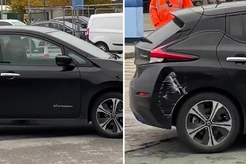 Pep Guardiola arrives for Man City vs Arsenal in modest £30,000 electric Nissan Leaf with apparent dent from crash