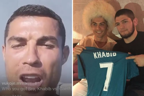 Cristiano Ronaldo backs Khabib to beat Justin Gatethje as Juventus star says ‘of course’ UFC champ will retain belt