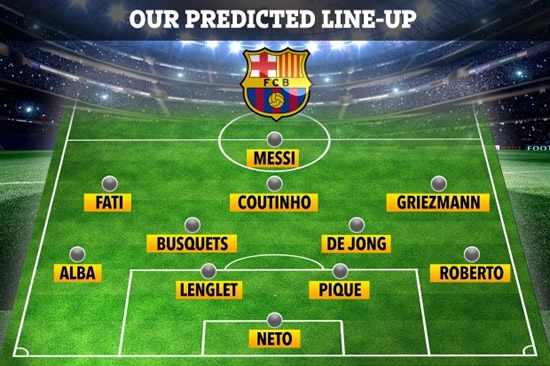 NOU LOOK How Barcelona and Real Madrid could line up for El Clasico with Messi starting but Eden Hazard OUT injured