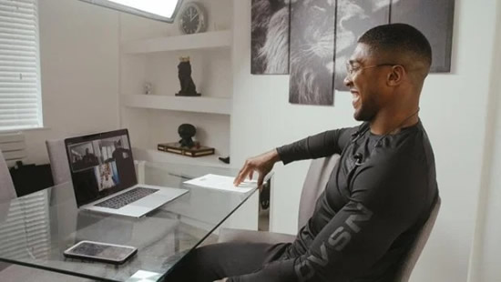 ZOOM IN Anthony Joshua shares snip of star-studded Zoom call with Arsenal legend Thierry Henry and PSG star Mbappe