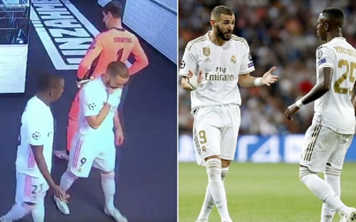 Benzema apologises to Vinicius after being caught out on CCTV telling team-mate not to pass to him