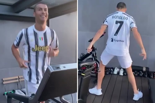 Watch Cristiano Ronaldo keep up fitness with run in coronavirus quarantine as Juventus star pulls off ‘Siu’ celebration
