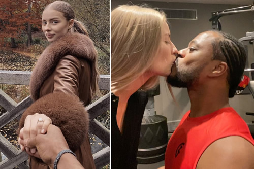 Man Utd legend Patrice Evra gets engaged to model girlfriend Margaux Alexandra, 25, after splitting with ex-wife
