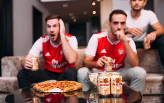 GUNNER EAT Arsenal sign deal with beer company Ganzberg that promotes dog meat as perfect snack to go with drink