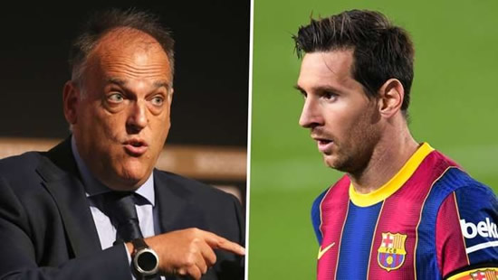 'La Liga is ready for Messi to leave Barca' - President Tebas unfazed after Ronaldo & Neymar departures