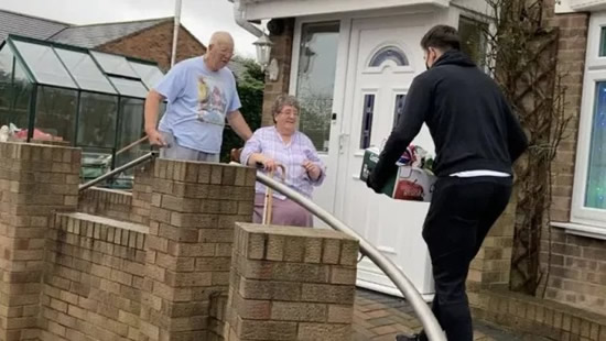 FOOD FOR THOUGHT Man Utd captain Harry Maguire surprises elderly hometown residents with care packages and funds boyhood team’s kit