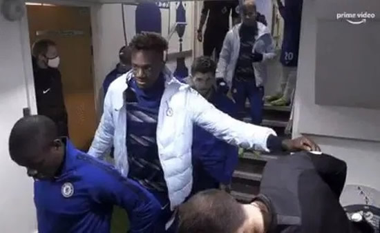 Chelsea star Tammy Abraham is left hanging for AGES by referee Stuart Attwell ahead of Aston Villa clash