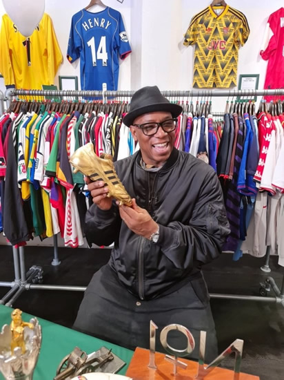 IAN GETS THE BOOT Arsenal ace Ian Wright finally reunited with long-lost golden boot and precious mementoes