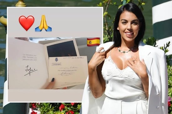 Cristiano Ronaldo's former shop assistant girlfriend Georgina Rodriguez stunned by Christmas card from ex-Queen of Spain