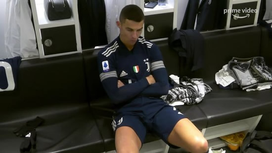 Cristiano Ronaldo shown sulking in unseen dressing room footage