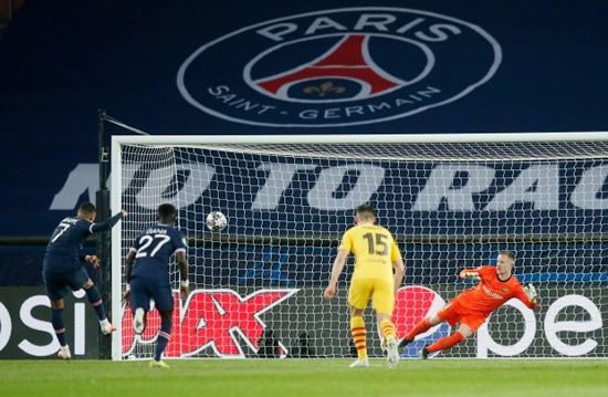 KYL-ER STRIKE PSG star Kylian Mbappe becomes youngest player to score 25 Champions League goals at 22 – day after Haaland grabs record