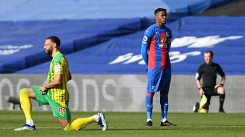 Crystal Palace's Zaha becomes first Premier League player not to kneel before a game