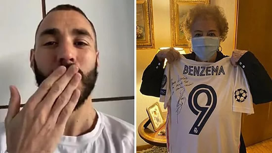 Benzema's special gesture towards 100-year-old fan after COVID-19 vaccination story
